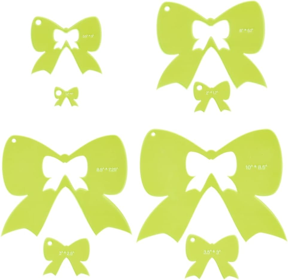4Pcs Acrylic Bowknot Quilting Template Ruler 4 Sizes Quilt Template for ...