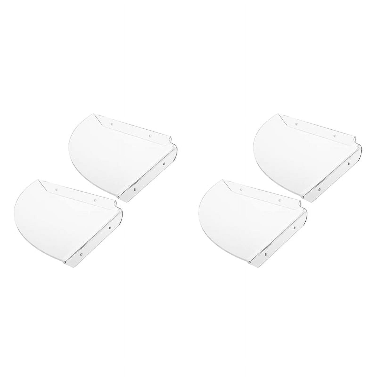 4Pcs Acrylic Corner Shelf Floating Wall Storage Shelf Display Speaker Organizer Bedroom Holder,Clear
