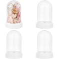 thumbnail image 1 of 4Pcs Acrylic Dome Display Case 2.8x4.3 Inch Column Acrylic Dome Display Clear Acrylic Dome Eternal Flower White Display Case Cloche Bell Jar for Flower Jewelry Storage Home Party Decoration, 1 of 9