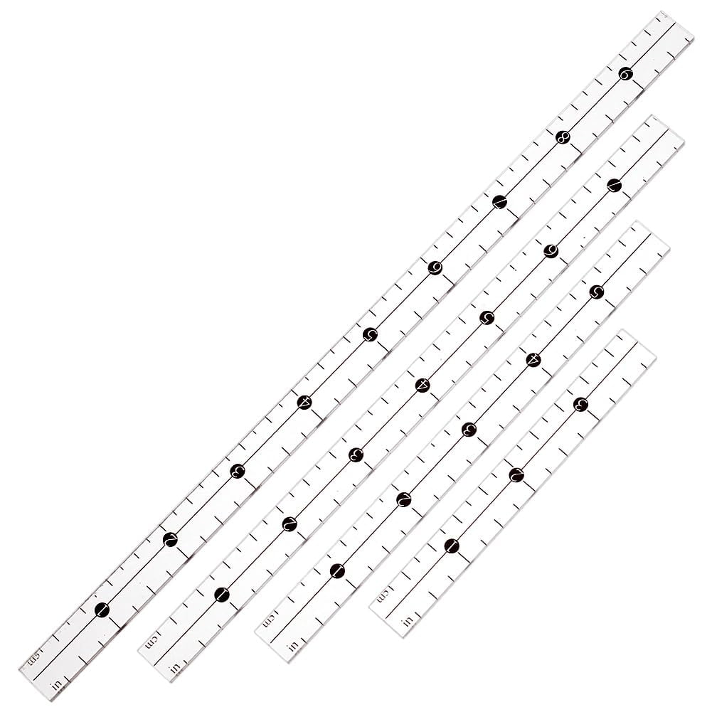 4Pcs Acrylic Grid Ruler 4/6/8/10 Inch Acrylic Quilting Template Ruler ...