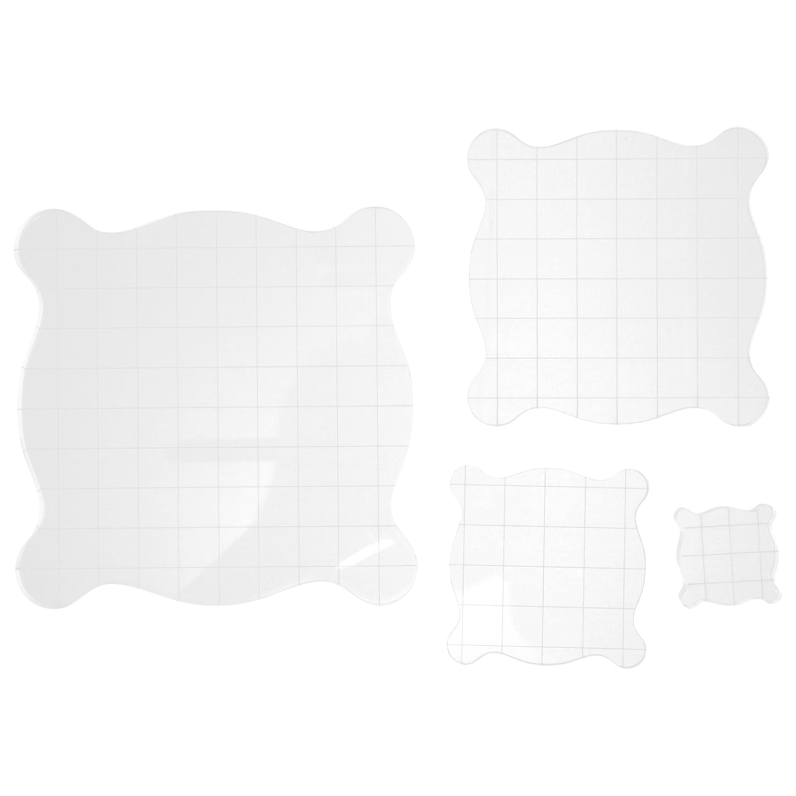 4Pcs Transparent Acrylic Stamp Block Multi Function Stamping Tool ...