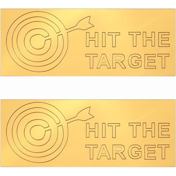 4Pcs Acrylic Wall Sticker Decor Hit The Target Self-Adhesive Wall Quotes Stickers Decal Reminder Removable Peel and Stick Art Decor