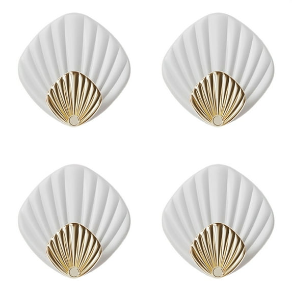 4Pcs Adhesive Wall Hooks - ABS, Strong Hold & No Drilling - for Bathroom, Kitchen, Towels & Hats