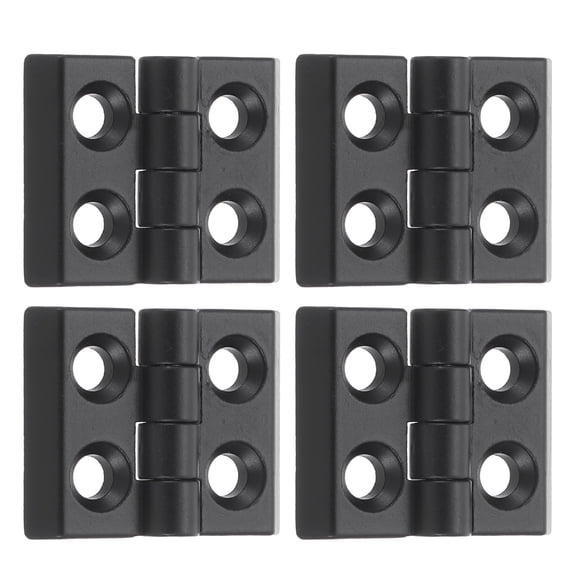 4Pcs Adjustable 180 Degree Hinges, 30mmx38mm Zinc Alloy Locking Leaf Table Hinges, Bifold Door Drop Leaf Hinge for Wooden Box Dining and Table Cabinets, Black