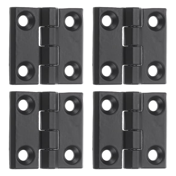 4Pcs Adjustable 180 Degree Hinges, 40mmx40mm Zinc Alloy Locking Leaf Table Hinges, Bifold Door Drop Leaf Hinge for Wooden Box Dining and Table Cabinets, Black