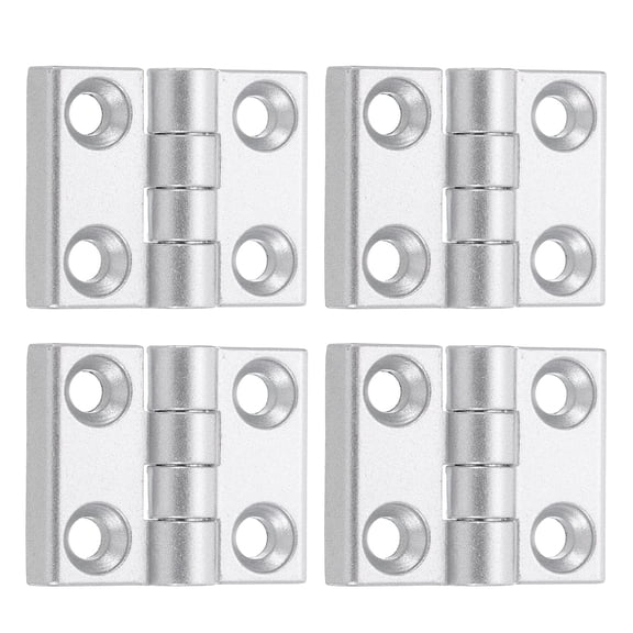 4Pcs Adjustable 180 Degree Hinges, 40mmx51mm Zinc Alloy Locking Leaf Table Hinges, Bifold Door Drop Leaf Hinge for Wooden Box Dining and Table Cabinets, Silver