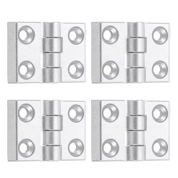 4Pcs Adjustable 180 Degree Hinges, 44mmx63mm Zinc Alloy Locking Leaf Table Hinges, Bifold Door Drop Leaf Hinge for Wooden Box Dining and Table Cabinets, Silver