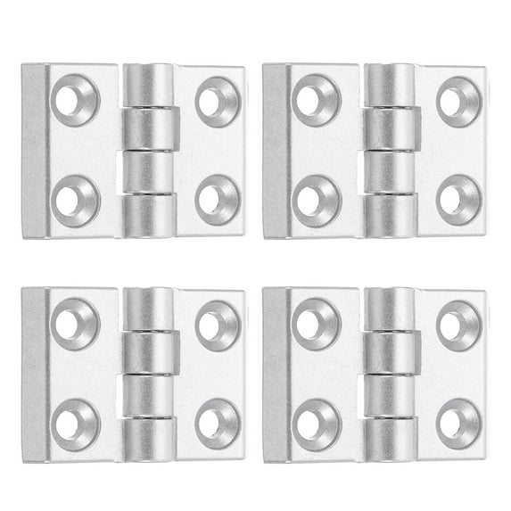 4Pcs Adjustable 180 Degree Hinges, 44mmx63mm Zinc Alloy Locking Leaf Table Hinges, Bifold Door Drop Leaf Hinge for Wooden Box Dining and Table Cabinets, Silver