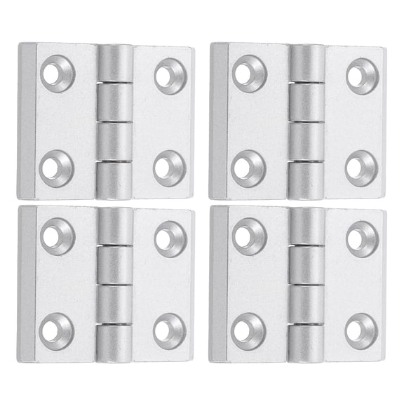 4Pcs Adjustable 180 Degree Hinges, 50mmx62mm Zinc Alloy Locking Leaf Table Hinges, Bifold Door Drop Leaf Hinge for Wooden Box Dining and Table Cabinets, Silver