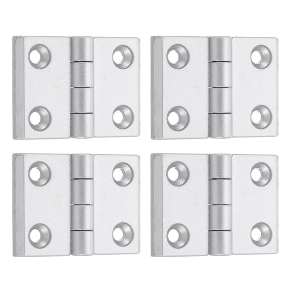 4Pcs Adjustable 180 Degree Hinges, 50mmx68mm Zinc Alloy Locking Leaf Table Hinges, Bifold Door Drop Leaf Hinge for Wooden Box Dining and Table Cabinets, Silver
