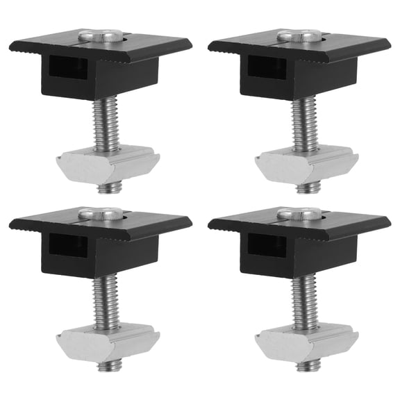 4-Pack Adjustable Aluminum Solar Panel Mid Clamps for Metal Roof Sheet Mounting Brackets, Solar Roof Installation Hardware