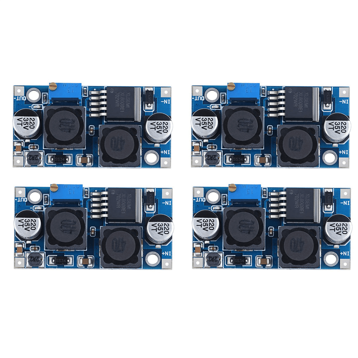 Ca6009 Module 4Pcs Adjustable DC-DC Buck Boost Converter Automatic Wide Voltage ...