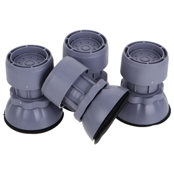 4Pcs Adjustable Furniture Risers for Washing Machines with Anti Vibration Pads and Stable Non Slip Grey Feet