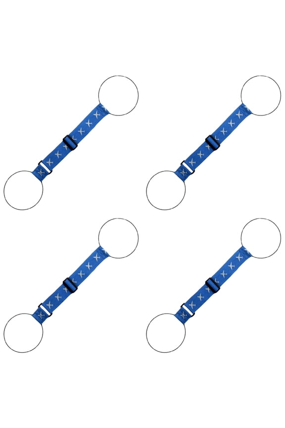 4Pcs Adjustable Luggage Connector Straps, Thickened Elastic Add-a-Bag Travel Belts, Multi-purpose Suitcase Bungee Straps, Portable Travel Accessories for Connecting Handbags Carry-ons, Blue