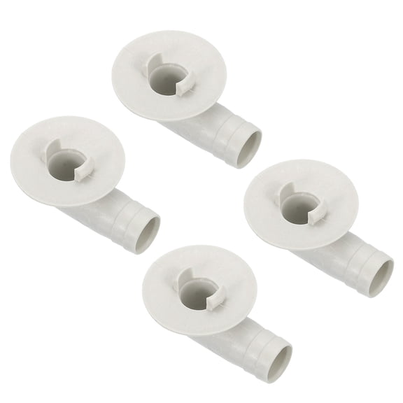 4Pcs Air Conditioner Drain Hose Connector Elbow Fitting with Rubber Ring for Mini-Split Units and Window AC Unit 15mm, White