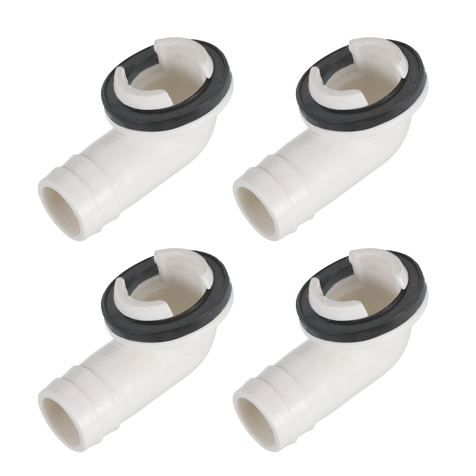 4Pcs Air Conditioner Drain Hose Connector Elbow Fitting with Rubber ...