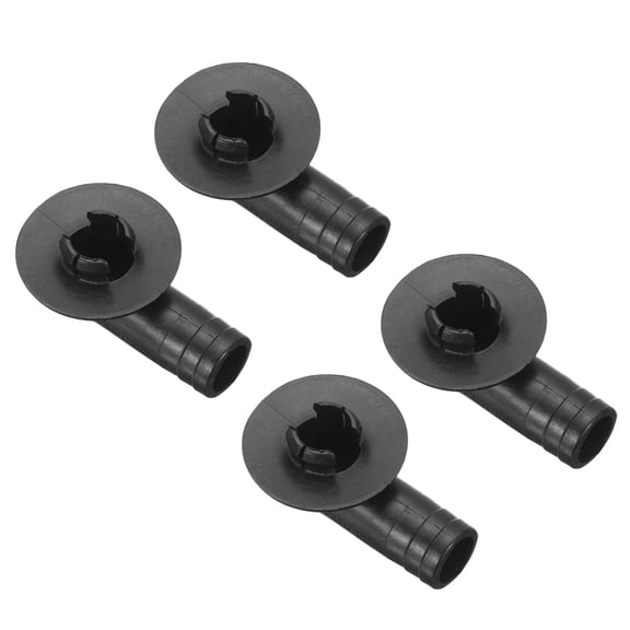 4Pcs Air Conditioner Drain Hose Connector Elbow Fitting with Rubber Ring for Mini-Split Units and Window AC Unit 17mm, Black