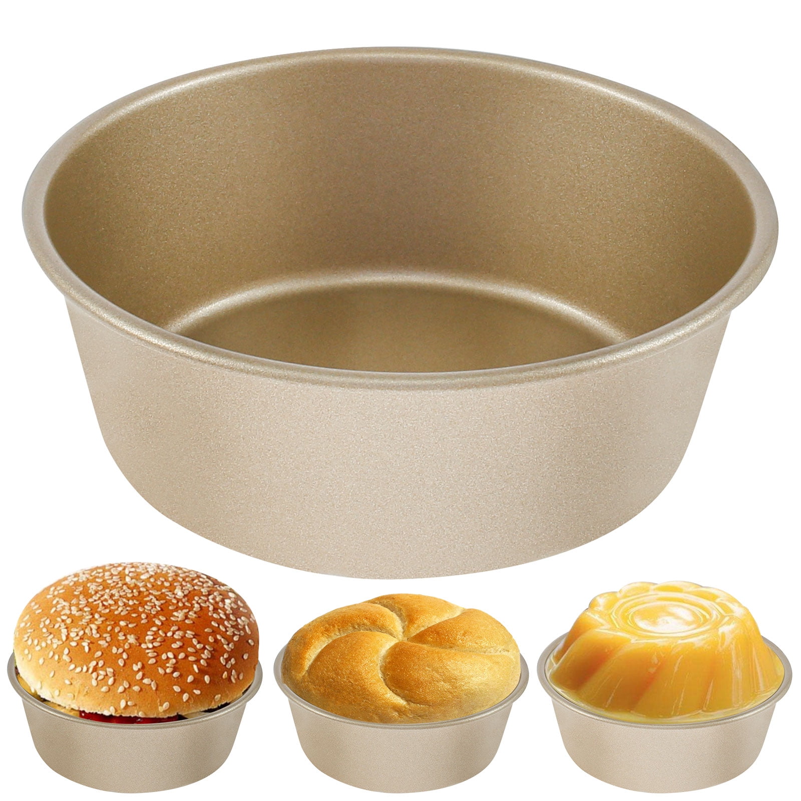 4Pcs Air Fryer Egg Moulds Non-Stick Air Fryer Egg Tin Reusable Round