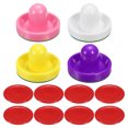 thumbnail image 1 of 4Pcs Air Hockey Pushers 96mm with Pads and 8Pcs Air Hockey Pucks Handles Paddles Replacement Accessory, 1 of 6