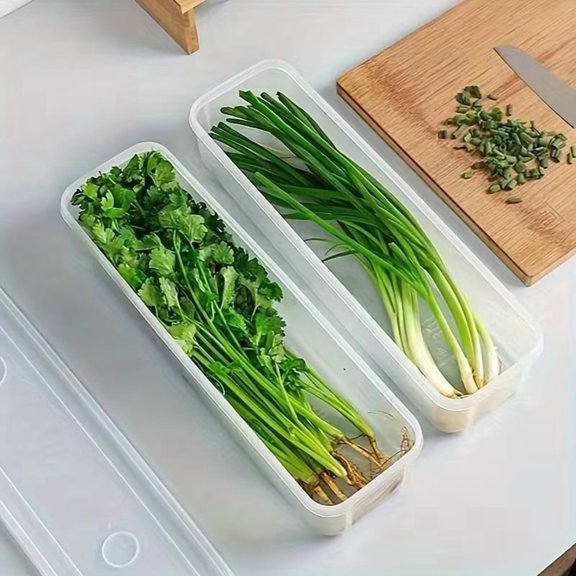 4Pcs Airtight Vegetable Storage Containers for Fresh Herbs & Greens