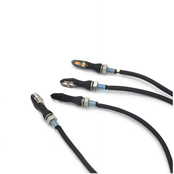 4Pcs Aluminum 12V Mini Retro Motorcycle LED Turn Signal Lamp Indicators Lights