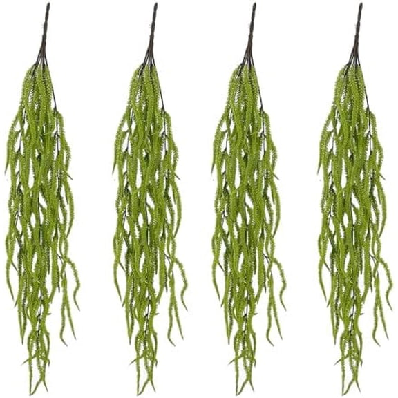 4Pcs Amaranthus Hanging Wedding Flowers 32" Green String of Pearls Plant for Wedding Arch Flowers, Garlands, Wisteria Flowers Arrangement, Rustic Vase Decoration$$Home Decor, Kitchen, & Other