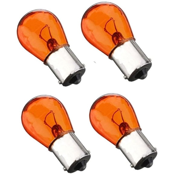 4Pcs Amber DC 24V 21W BA15S P21W 1156 S25 1141 2409 Bulbs Car Turn Signal Bulbs Auto BA15S Halogen Signal Lights Stop Brake Tail Indicator Lamp 24V 1156 Amber Bayonet Lamp