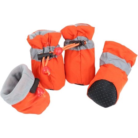 4Pcs Anti-Slip Dog Boots Pet Shoes Soft and Breathable Pet Paws Protector with Elastic Band
