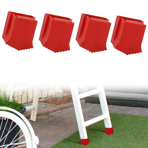4Pcs Anti-Slip Rubber Ladder Feet,Durable Replacement Foot Covers for Telescopic Ladders and Step Stools