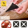 thumbnail image 1 of 4Pcs Anti Slip Rug Holder Reusable Washable Rug Stickers for Area Rugs Dual Sided Adhesive Rug Stopper Keep Corners Flat, 1 of 14
