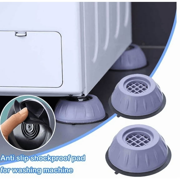 4Pcs Anti Vibration Pads for Washing Machine and Dryer Shock and Noise Cancelling Washing Machine Support Prevent Moving Shaking Walking Universal Size
