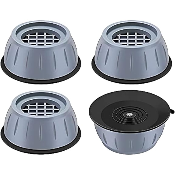4Pcs Anti Vibration Pads for Washing Machine, Stops Washer Dryer Moving, Prevents Noise, Vibration Transfer, Antivibration Stabilizer Support Feet (Increase1.5in)