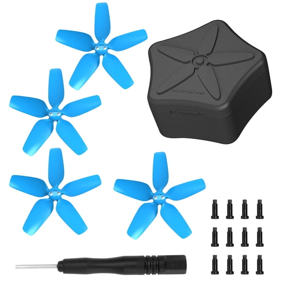 4Pcs Anti-shock Propeller Set Mini Size Drone Propeller Portable Storage Box with Screws for DJI Avata Drone