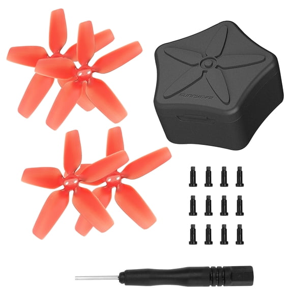 4Pcs Anti-shock Propeller Set Mini Size Drone Propeller Portable Storage Box with Screws for DJI Avata Drone