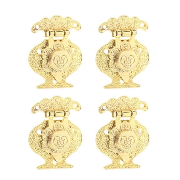4Pcs Antique Bronze Hasp for Latch Jewelry Wooden Box Cabinet Buckle Lock Decora Bronze