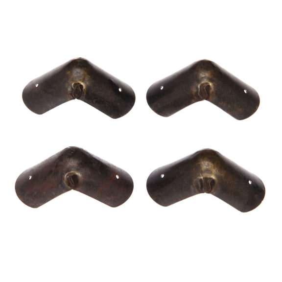 4Pcs Antique Right Angle Legs Wood Box Corner Brackets Decor Cover Four Sides Protection Zinc Alloy Corners w/Nail 40*25mm