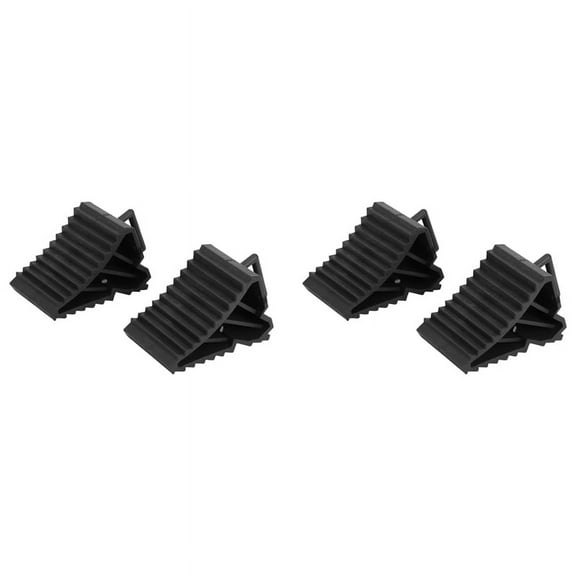 4Pcs Antislip Vehicle Car Truck Wheel Tire Chock Stop Block Black,4 x Wheel Chocks,black