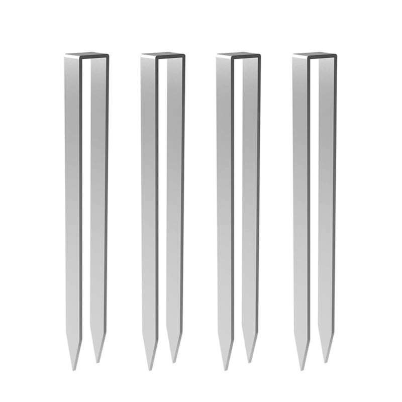 4Pcs Arch Shape Trampolines Stakes Galvanised Steel Ground Anchors Camping Tent Peg Landscape Garden Ground Stakes