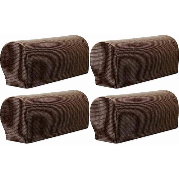 4Pcs Arm Rest Covers Set, Stretch Armchair Arm Covers Soft Arm Caps Non Slip Furniture Protector Armchair Slipcover for Chair, Sofa, Couch