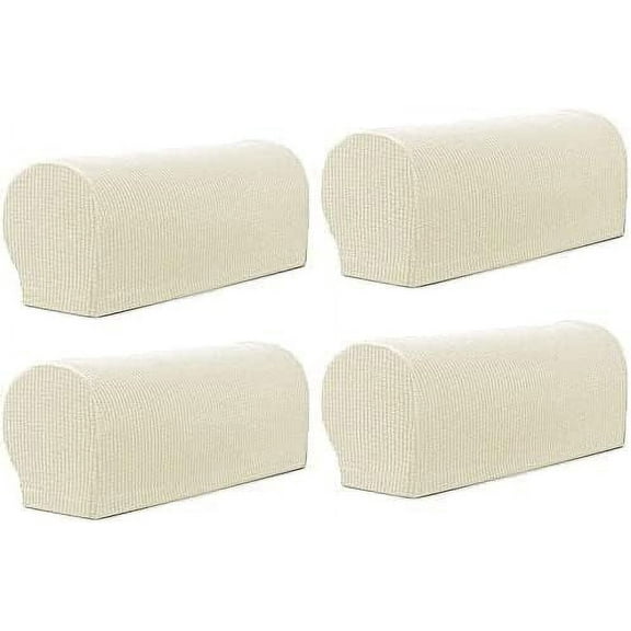 4Pcs Arm Rest Covers Set, Stretch Armchair Arm Covers Soft Arm Caps Non Slip Furniture Protector Armchair Slipcover for Chair, Sofa, Couch
