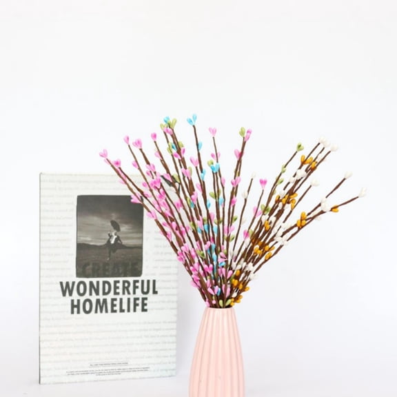 4Pcs Artificial Berry Stems Colorful Spring Branches for Easter Crafts Floral Arrangement - 11" Tall