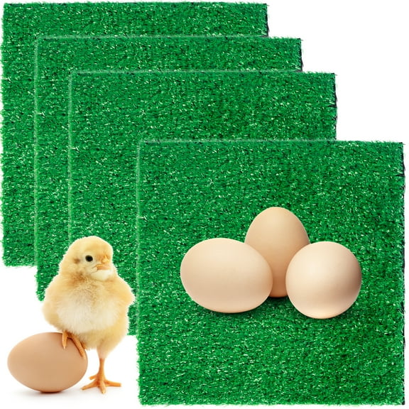 4Pcs Artificial Grass Mat for Dogs 11.81×11.81 Inch Fake Grass Pee Pads Self-Drainage Synthetic Turf Mat with Drain Hole Indoor Outdoor Puppy Grass Rugs Potty Training Fake Grass