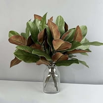 4Pcs Artificial Magnolia Leaves Stems Magnolias Leaf Branches Greenery Stems Real Touch Magnolia Leaves Branches for Indoor Outdoor Home Decor