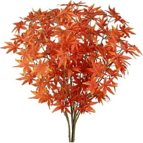 4Pcs Artificial Maple Leaves Branches Fake Fall Leaves Stems Maple Leaves Shrubs Autumn Leaf Bushes Faux Silk Foliage for Home Kitchen Thanksgiving Table Centerpieces Festival Decor (Red)
