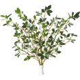 thumbnail image 1 of 4Pcs Artificial Plant Green Branches Fake Ficus Stems Faux Eucalyptus Twig Leaf for Home Office Shop Garden Party Banquet Wedding Vase Filler Decoration 27.6'' (Green) A, 1 of 5