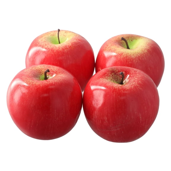 4Pcs Artificial Plastic-Apple Fruit Fake Display for Kitchen Home Foods Decor