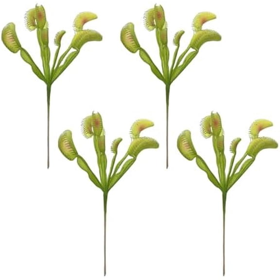 4Pcs Artificial Venus Flytrap Plants, 13 Inch Halloween Plant Decoration Lifelike Carnivorous for Decor