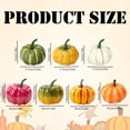 thumbnail image 1 of 4Pcs Artificial Yellow Pumpkins, 3.1 Inch Lifelike Faux Gradient Pumpkin Decor, Reusable Thanksgiving Autumn Harvest Table Mantel Centerpiece Ornaments, 1 of 5