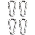 thumbnail image 1 of 4Pcs Attachment Carabiner For Heavy Duty, Sports, Lock Dogs, Swing Hammock, 304 Stainless Steel, 6Mm Thickness, 1 of 4