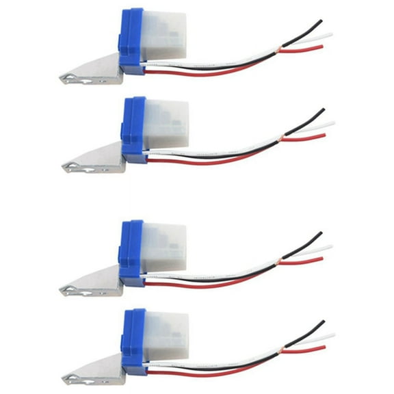 4Pcs Auto on Street Light Sensor Switch Photo Switch 220V 10A Automatic Switch